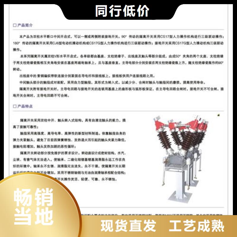 HGW9-15/200A隔离开关当地经销商