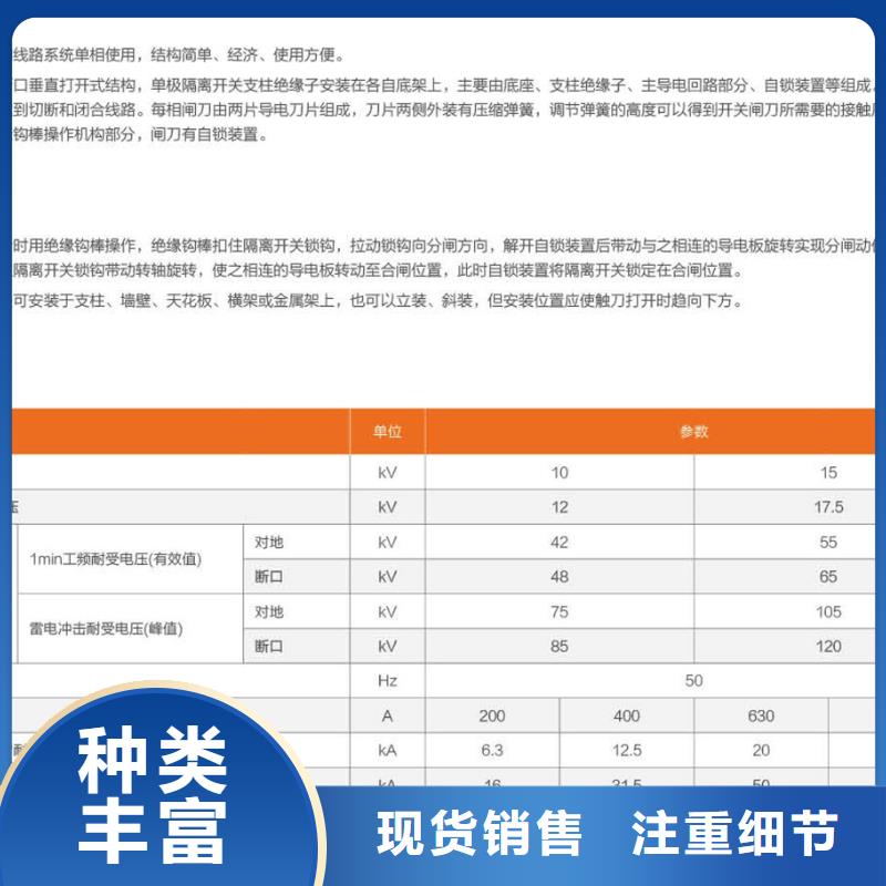 【羿振电气】高压隔离开关GW9-10W/630制造厂家