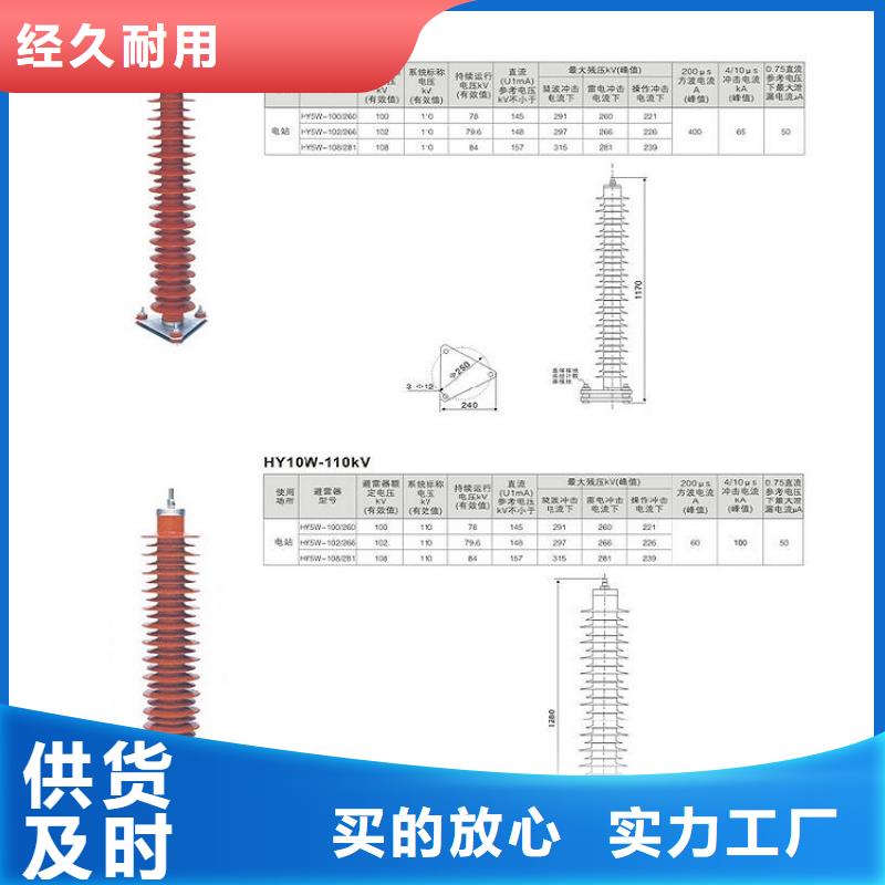 【】金属氧化物避雷器Y10W-100/260本地货源