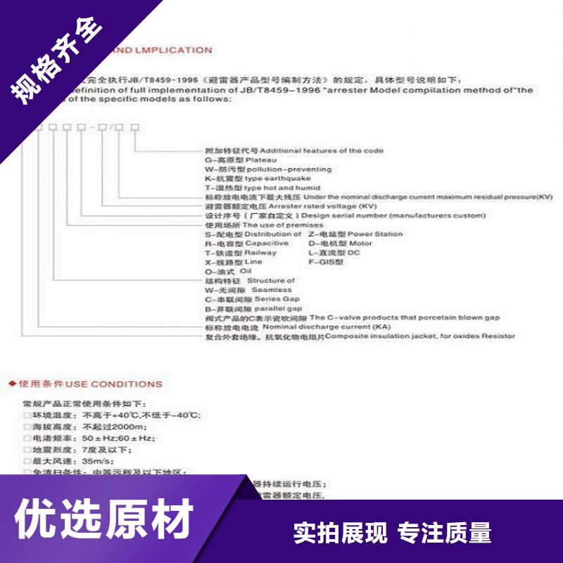 氧化锌避雷器HY5WZ5-51/134Q厂家直销同城厂家