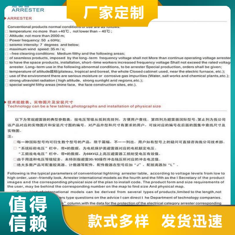 【避雷器】Y5W-54/134源头厂家经验丰富