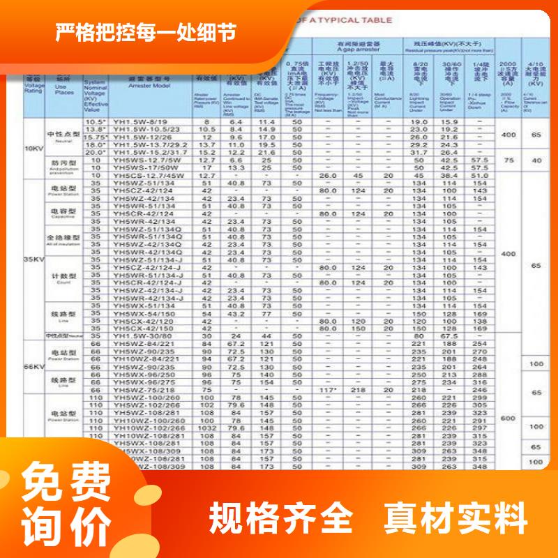 氧化锌避雷器Y5W1-100/260工厂直销附近经销商