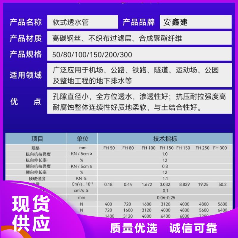 软式透水管多少钱一米物流送货上门长期供应