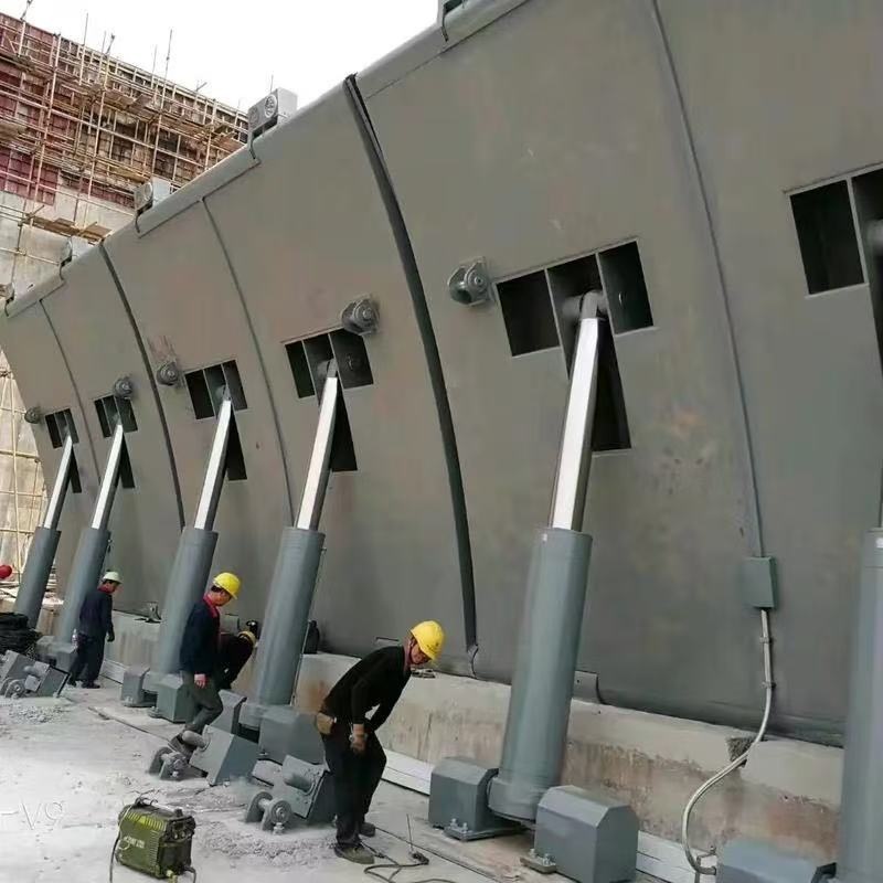 翻板闸门景观钢坝 液压合页坝?做工细致