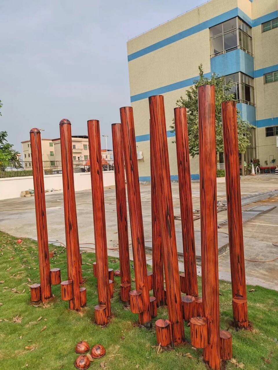 廊架长廊木纹漆厂家定制#廊架长廊#凉亭花架#栈道护栏