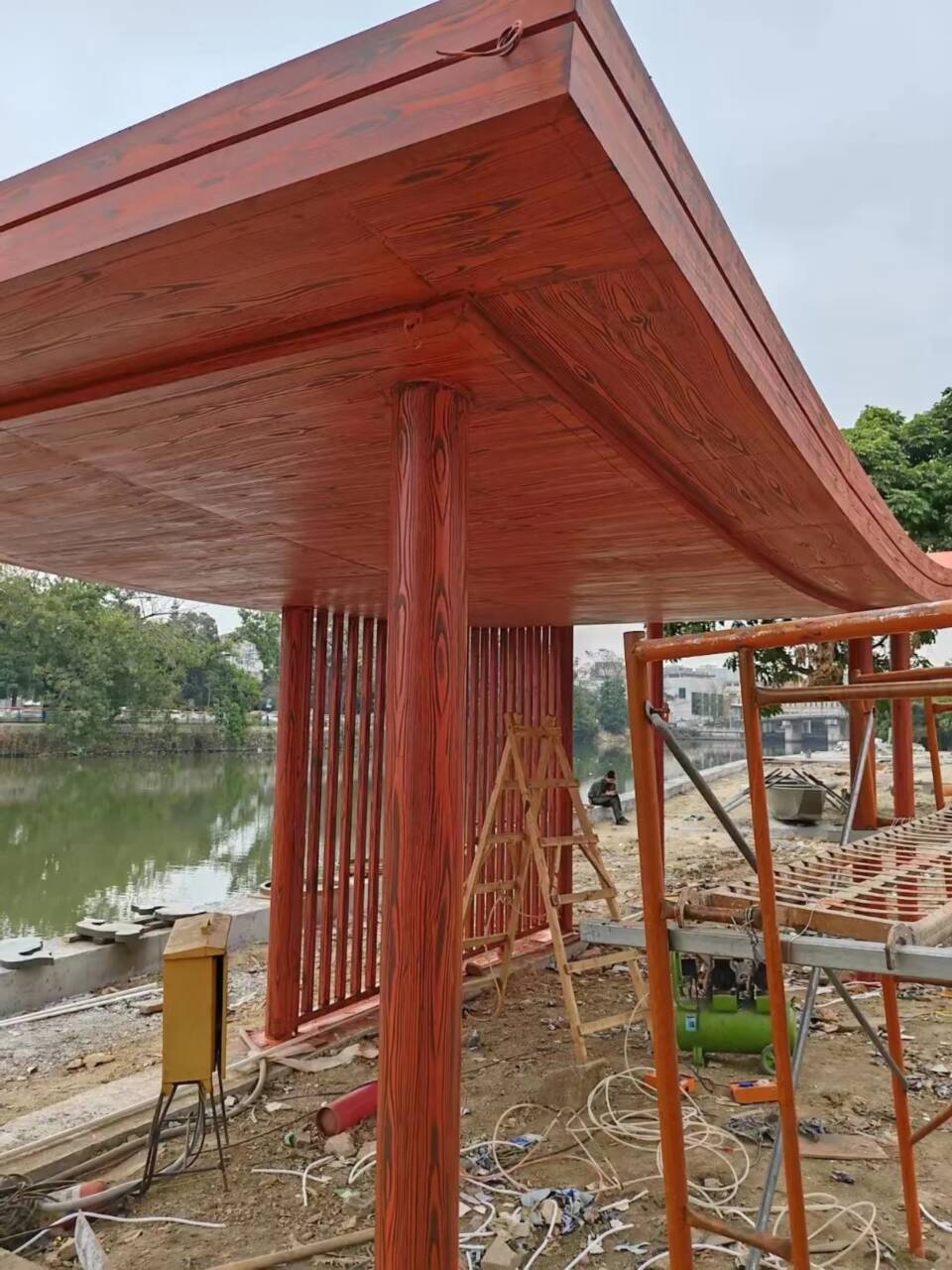 仿古园林建筑木纹漆加盟电话价格优惠